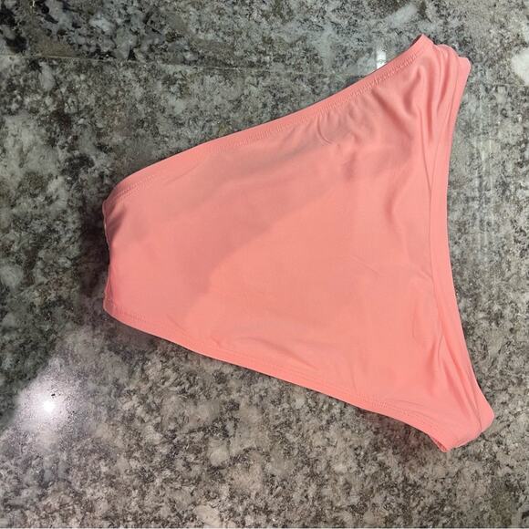BECCA by Rebecca Virtue Color Code Peach | Orange | Peach |Solid Bikini Medium - Picture 9 of 9